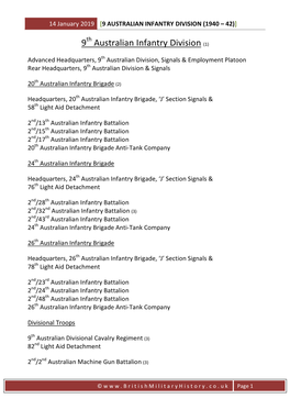 9 Australian Infantry Division (1941-42)