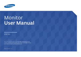 Monitor User Manual