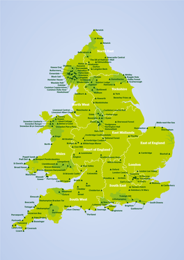 Wales East of England London South West North East Yorkshire East