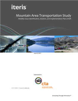 Mountain Area Transportation Study Mobility Issue Identification, Solution, and Implementation Plan | Draft