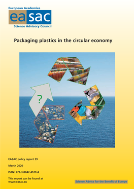 EASAC Report on Packaging Plastics in the Circular Economy