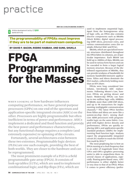 FPGA Programming for the Masses