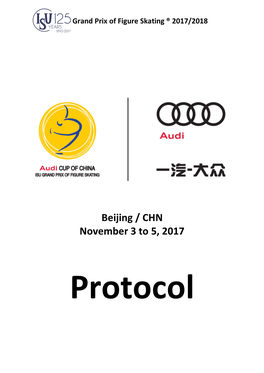 Beijing / CHN November 3 to 5, 2017