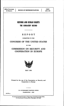 Reform and Human Rights the Gorbachev Record