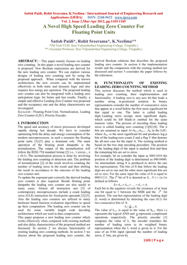 A Novel High Speed Leading Zero Counter for Floating Point Units