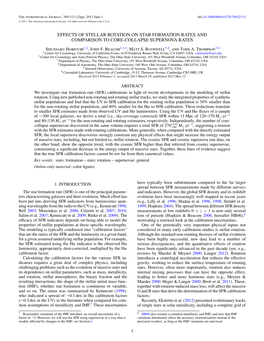 Effects of Stellar Rotation on Star Formation Rates and Comparison to Core-Collapse Supernova Rates