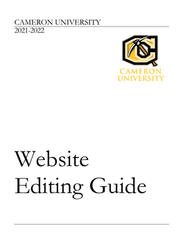 Web Editing Guide