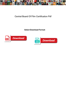 Central Board of Film Certification Pdf