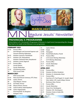 Mnlmadurai Jesuits' Newsletter