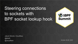 Steering Connections to Sockets with BPF Socket Lookup Hook