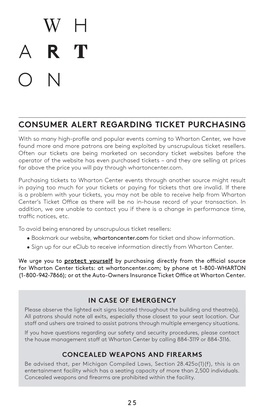 Consumer Alert Regarding Ticket Purchasing