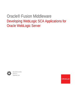 Developing Weblogic SCA Applications for Oracle Weblogic Server