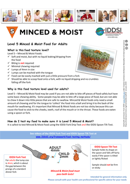 Level 5 Minced & Moist Food for Adults