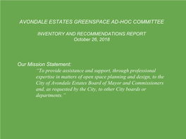 Greenspace Committee Final Report 2019 02 04