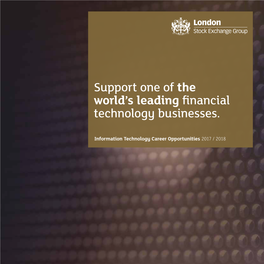 Support One of the World's Leading Financial Technology Businesses