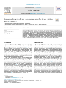 Heparan Sulfate Proteoglycan