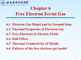Chapter 6 Free Electron Fermi Gas