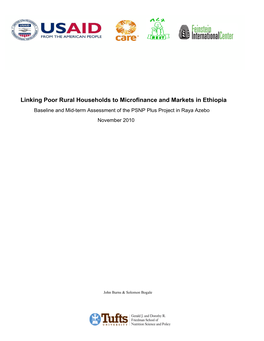 Linking Poor Rural Households to Microfinance and Markets in Ethiopia