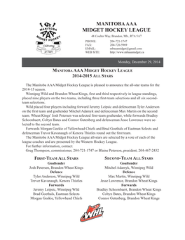 Manitoba Aaa Midget Hockey League