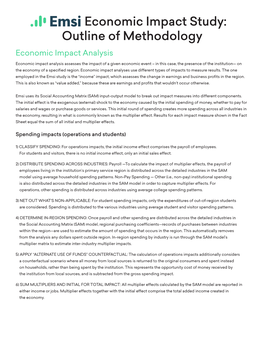 EMSI Economic Impact Study: Outline of Methodology