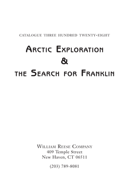 ARCTIC Exploration the SEARCH for FRANKLIN