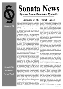 National Sonata Association Newsletter