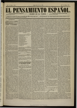 El Pensamiento Español Del 20 De Julio De 1865, Nº 1702