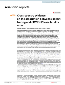 Cross-Country Evidence on the Association Between Contact Tracing