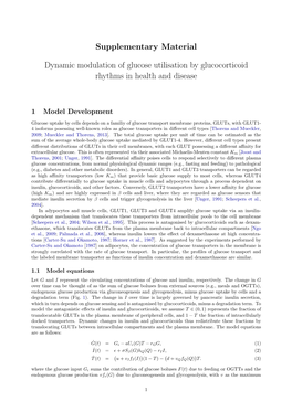 Supplementary Material Dynamic Modulation of Glucose Utilisation By