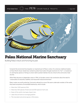 Palau National Marine Sanctuary Building Palau’S Future and Honoring Its Past