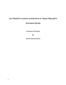 Joe Hisaishi's Musical Contributions to Hayao Miyazaki's Animated Worlds