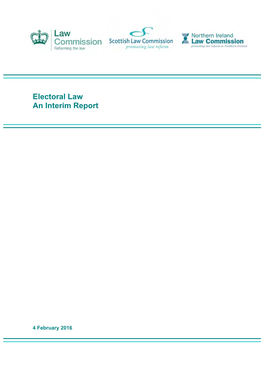 Electoral Law an Interim Report