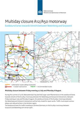 Multiday Closure A12/A50 Motorway