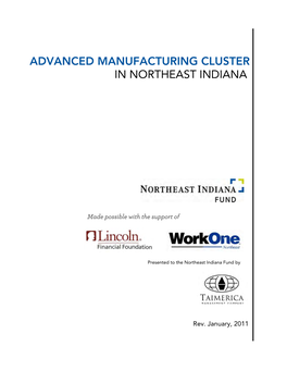 Advanced Manufacturing Cluster in Northeast Indiana