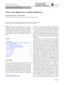 On the Exotic Higgs Decays in Effective Field Theory
