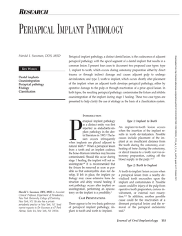 Periapical Implant Pathology