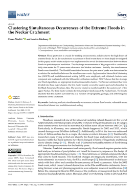 Clustering Simultaneous Occurrences of the Extreme Floods in the Neckar Catchment