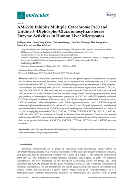 Diphospho-Glucuronosyltransferase Enzyme Activities in Human Liver Microsomes