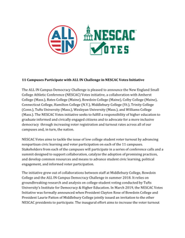 NESCAC Votes Initiative