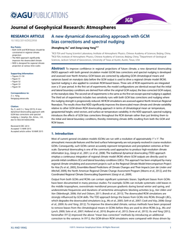 A New Dynamical Downscaling Approach with GCM Bias