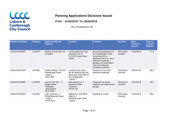 Planning Applications Decisions Issued