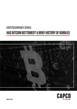Has Bitcoin Bottomed? a Brief History of Bubbles