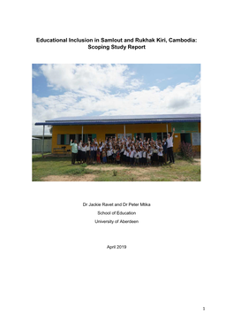 Educational Inclusion in Samlout and Rukhak Kiri, Cambodia: Scoping Study Report