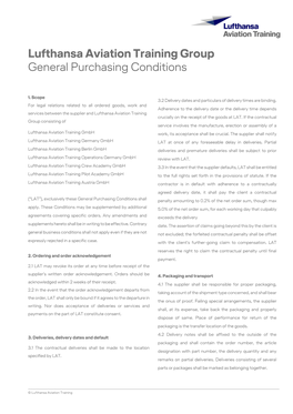 General Purchasing Conditions