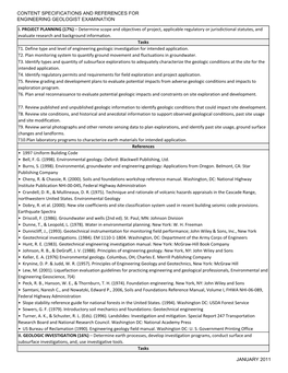 Engineering Geologist Examination Content