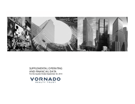 SUPPLEMENTAL OPERATING and FINANCIAL DATA for the Quarter Ended September 30, 2014