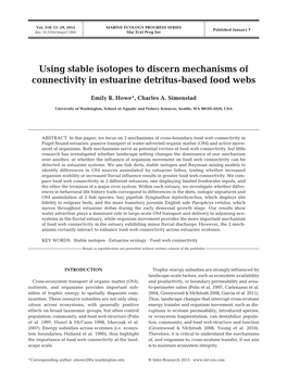 Using Stable Isotopes to Discern Mechanisms of Connectivity in Estuarine Detritus-Based Food Webs