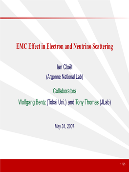 EMC Effect in Electron and Neutrino Scattering