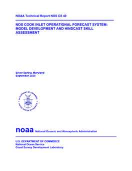 Nos Cook Inlet Operational Forecast System: Model Development and Hindcast Skill Assessment