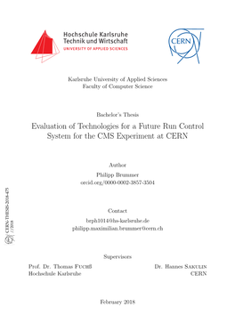 Evaluation of Technologies for a Future Run Control System for The